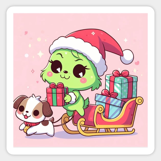 Baby Grinch inspired Grinchmas! Cute Christmas decor festive wear Sticker by Edgot